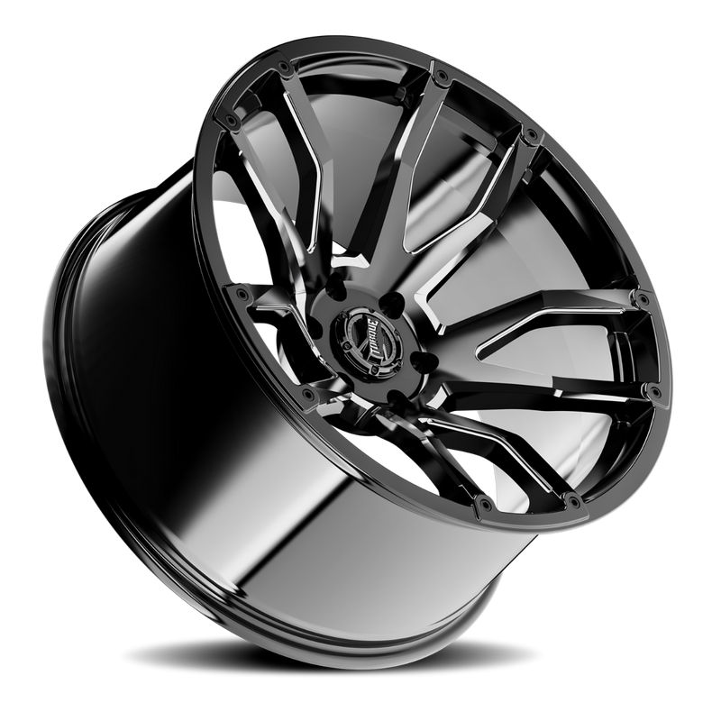 ラフカントリー Torque TW403 Impact ホイール グロスブラック/ミルドアクセント 20x9 8x180 0mm