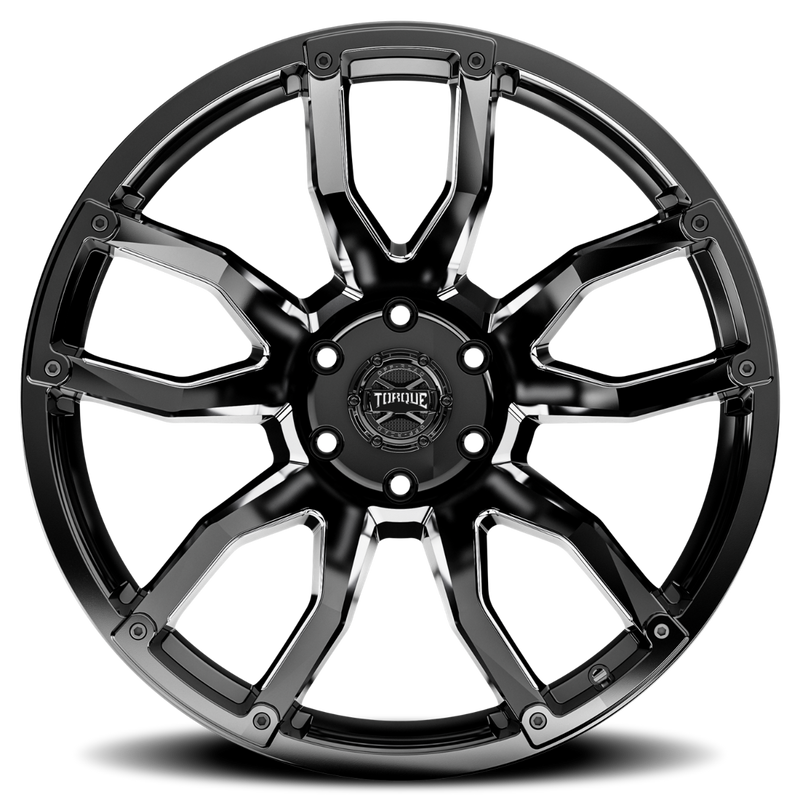 ラフカントリー Torque TW403 Impact ホイール グロスブラック/ミルドアクセント 20x9 8x180 0mm