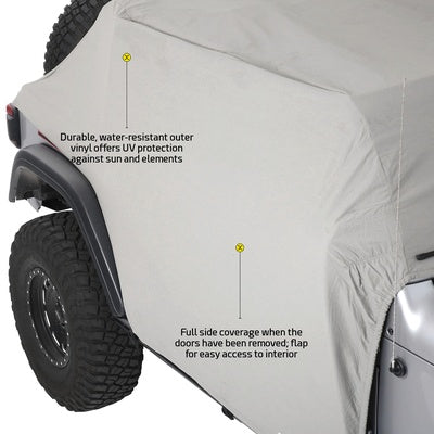 Smittybilt | キャビンカーカバー CAB COVER WITH DOOR FLAPS (GRAY)