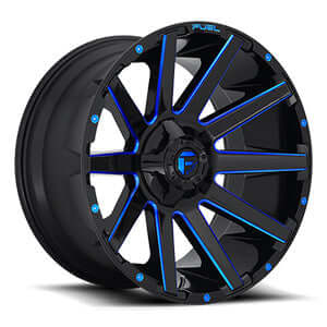 Fuel Off-Road | CONTRA D644 | Gloss Black w/ Candy Blue
