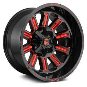 Fuel Off-Road | HARDLINE D621 | Gloss Black w/ Candy Red