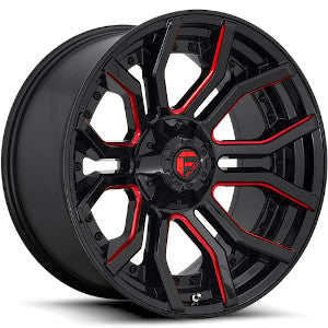 Fuel Off-Road | RAGE D712 | Gloss Black w/ Candy Red