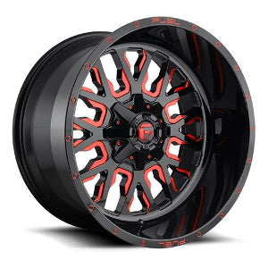 Fuel Off-Road | STROKE D612 | Gloss Black w/ Candy Red
