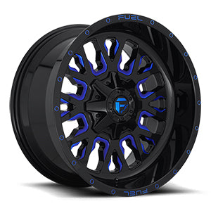 Fuel Off-Road | STROKE D645 | Gloss Black w/ Candy Blue