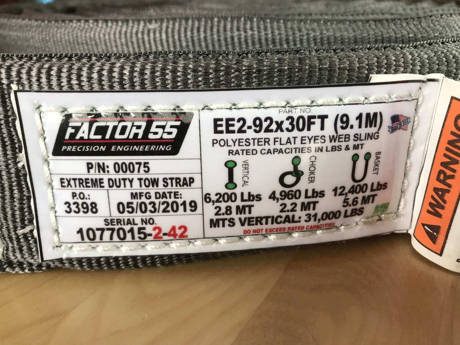 Factor 55 | 牽引用ストラップ Extreme Duty Tow Straps