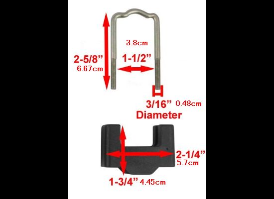 U BRACKET SQUARE TYPE U字ブラケット 4角タイプ汎用 4セット