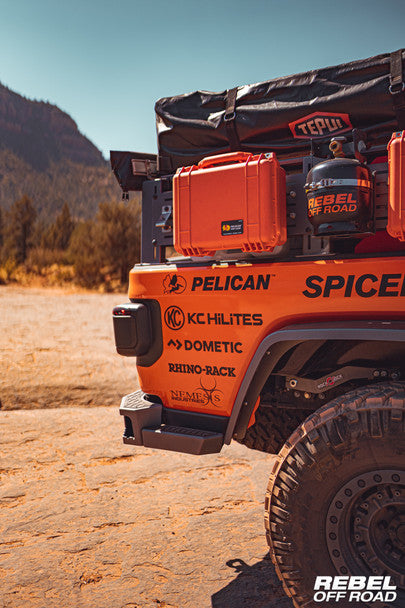 Rebel Off Road | Summit Series Rear Bedside Slider Step For JT Gladiator
