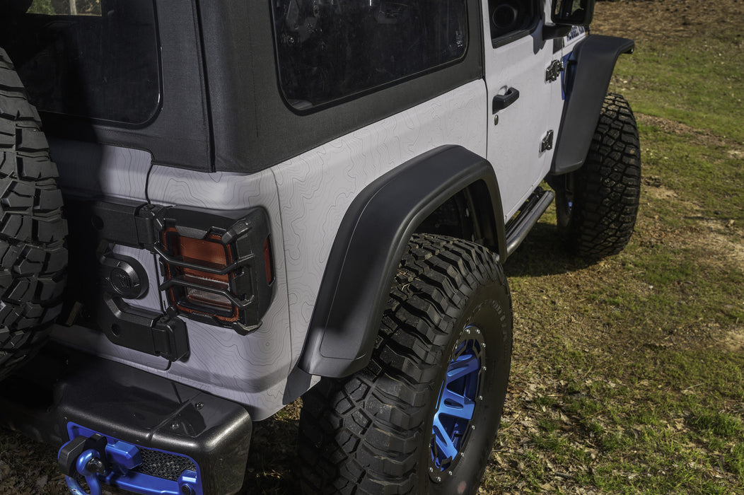 Rugged Ridge Max TERRAIN Fender Flare Set F u0026 R 18-22 Jeep Wrangler JL